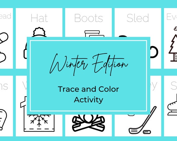 Winter Trace and Color Activity Sheets Trace the Word Color