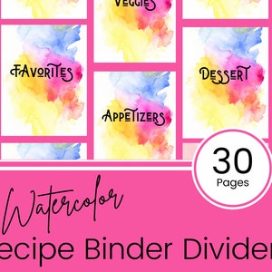 Home & Living Recipe Storage Kitchen Storage Cookbook divider Recipe ...