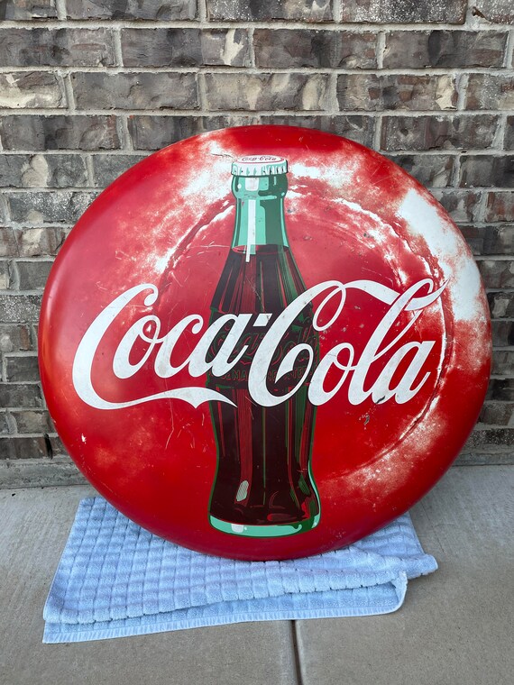 Coca-cola Button 36 Inch Original 1953 - Etsy