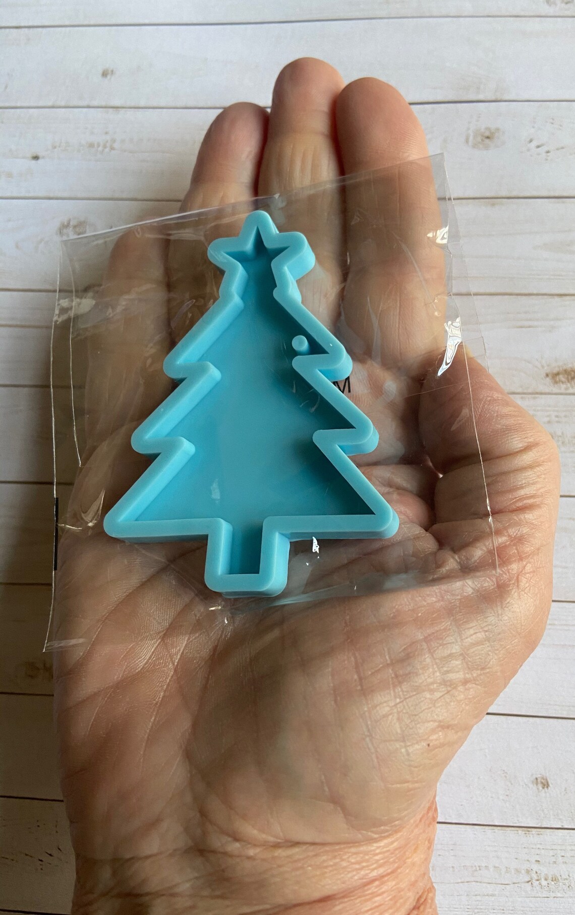 CHRISTMAS TREE Shiny Blue Silicone Resin Epoxy Mold Ornament / Etsy