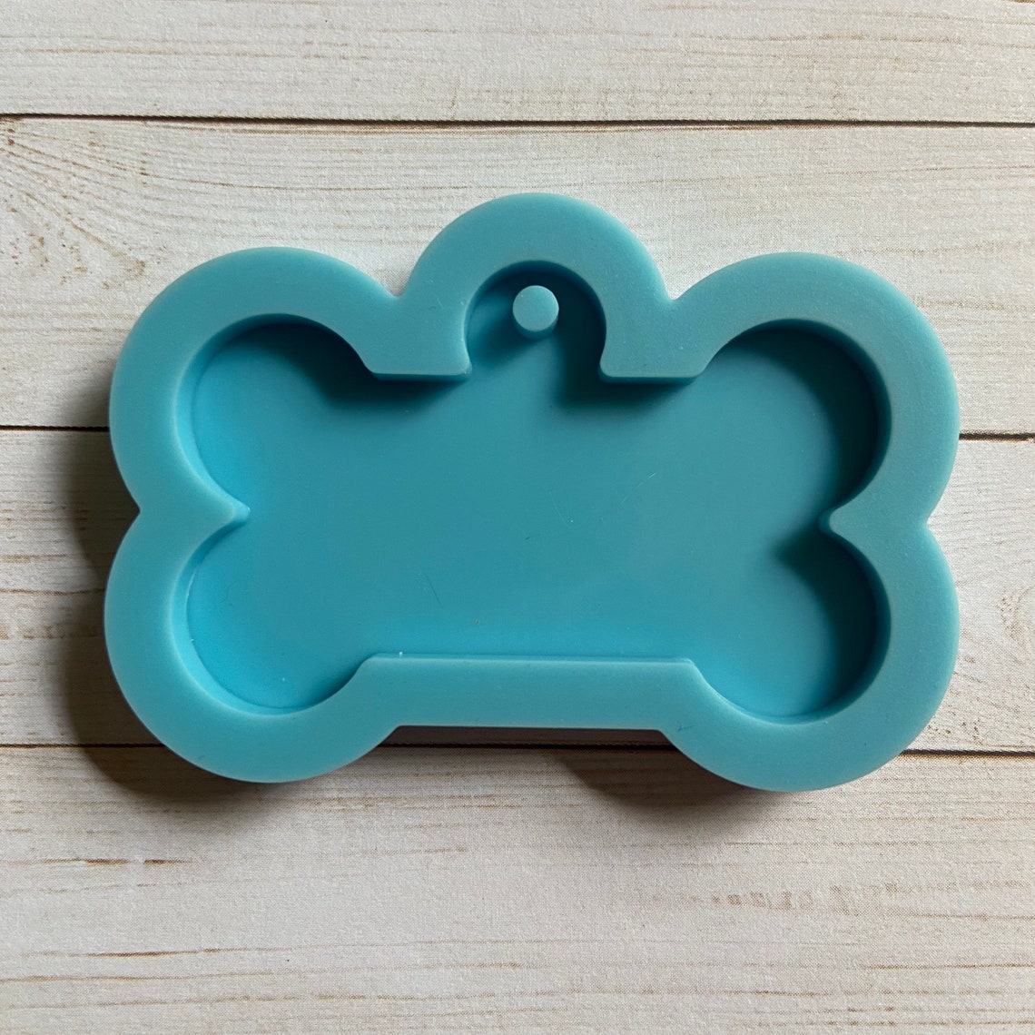 DOG Bone ID TAG Blue Silicone Pet Tags Resin Epoxy Mold collar Etsy