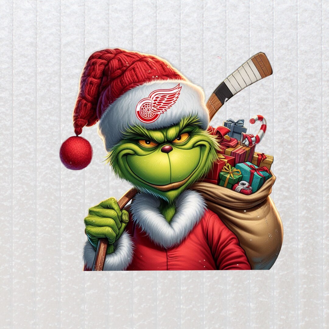 Wings Grinch Digital File Hockey Grinch Png Santa Grinch Etsy
