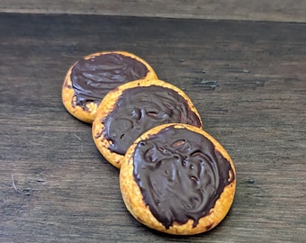 Handmade, 18" Doll Food Set: Chocolate Frosted Cookies set of 3