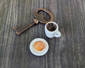 Miniatuurvoedsel, koffie- en gebakset op schaal 1:12, keukenaccessoires voor poppenhuizen