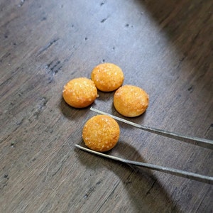 1:12 scale miniature food, set of 4, sugar pastries, dollhouse kitchen accessories