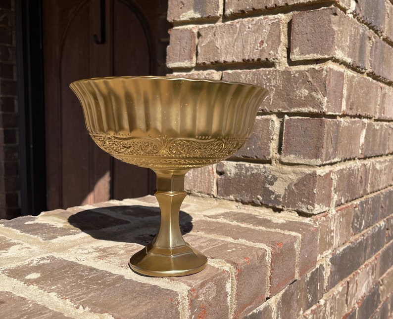 Gold Wedding Centerpieces Pedestal Vase Gold Compote Vases Etsy