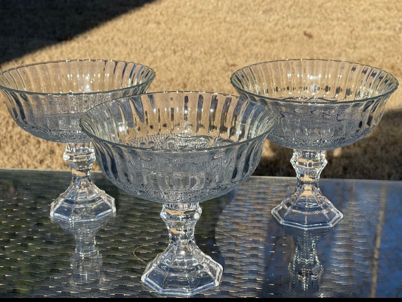 Glass Wedding Centerpieces Pedestal Vase Compote Vases Etsy