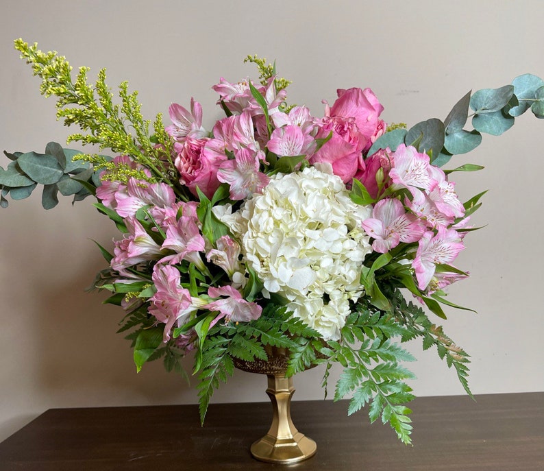 Gold Wedding Centerpieces Pedestal Vase Gold Compote Vases Etsy