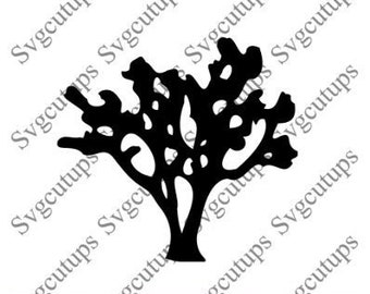 Joshua Tree Svg, Joshua Tree Dxf, Joshua Tree Png, Drzewo svg, Joshua Tree plik do cięcia, sylwetka Joshua Tree, wektor Joshua Tree