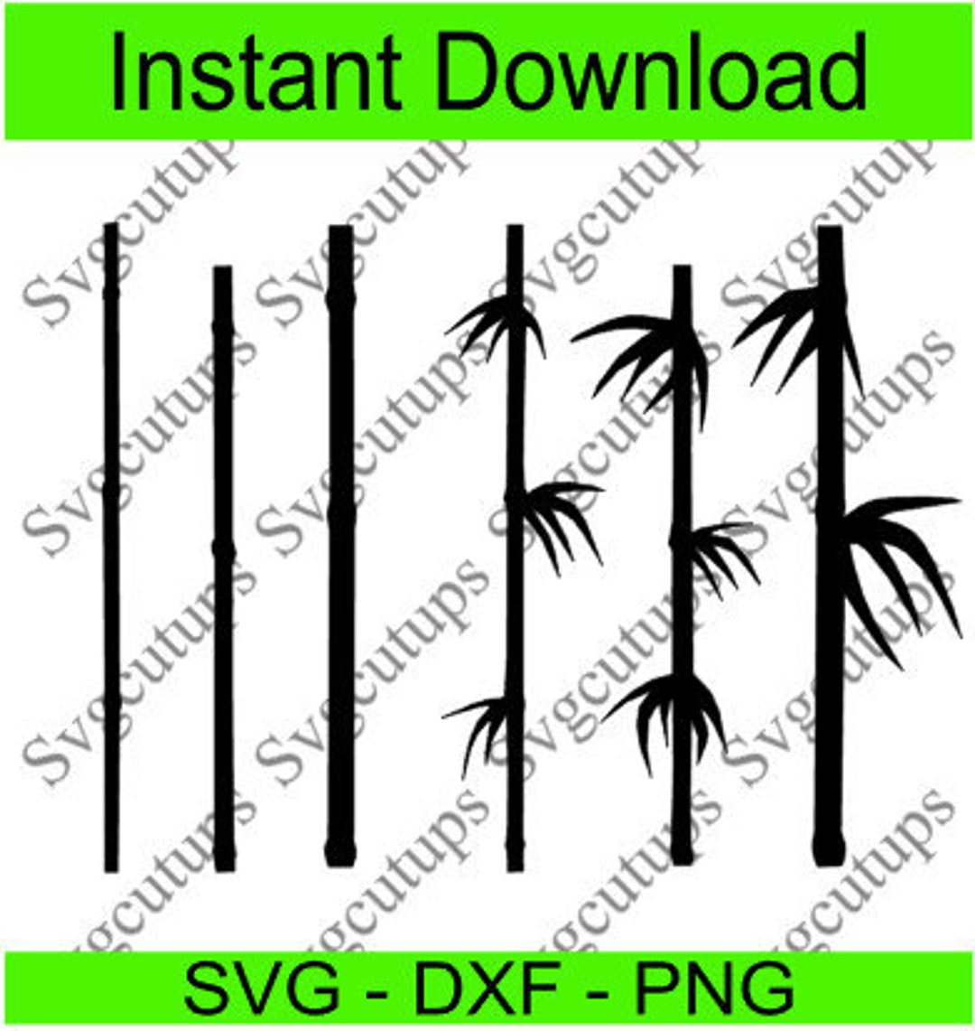 Bamboo SVG Cut File: Cricut, Vinyl Cutters (digital Download) - Etsy