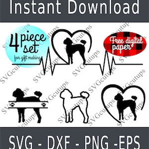 Standard Poodle decal set, Poodle svg, Poodle dxf, Poodle png, Poodle vector, Poodle clipart, Poodle Silhouette, Poodle outline