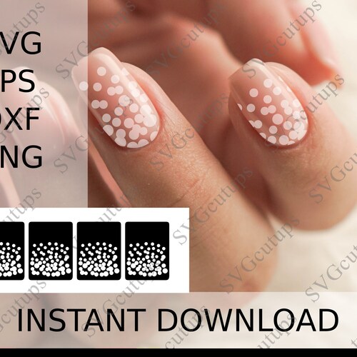 Nail Art SVG File Confetti Nail Stencil New Yers Stencils Etsy