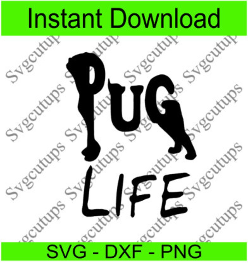 Pug svg Pug Silhouette Pug png Pug cut file Dog lover svg Pug eps Pug dxf Dog Svg Cute dog svg Dog Silhouette