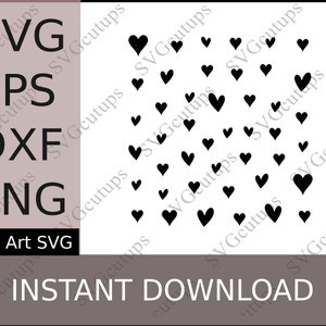 Archivo SVG de Nail Art, pegatinas de corazón para uñas, pegatinas de uñas Svg, archivo de corte de pegatinas de uñas, SVG para Cricut y máquinas de corte similares