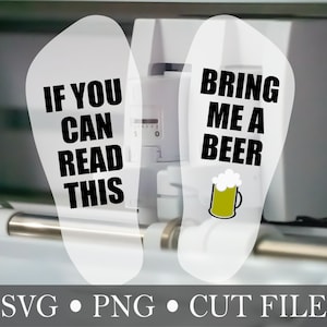 Calcetín SVG, si puedes leer esto tráeme una cerveza, incluye archivo de corte para vinilo HTV