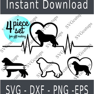 Berner Sennenhund Aufkleber Set, Sennenhund Schneideplotter, Berner Sennenhund Schnittdatei, Berner Sennenhund Silhouette