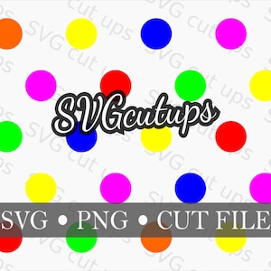Rainbow Dots, Seamless Pattern with transparent background, SVG and PNG files, can be use for sublimation, to print fabric or other projects