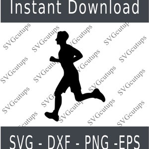 Guy running Svg, Man running Svg, Runner cut file, Running Svg,Guy running Silhouette, DXF, Running ClipArt, Runner Svg