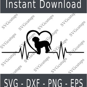 Goldendoodle Herzschlag SVG, Goldendoodle Dxf, Goldendoodle svg, Goldendoodle Silhouette, Goldendoodle Cut-Datei, Golden Doodle
