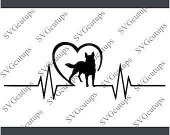 Australian cattle dog Svg, Cattle dog Svg, Blue Heeler svg, Red Heeler svg, cut file, Australian cattle dog silhouette