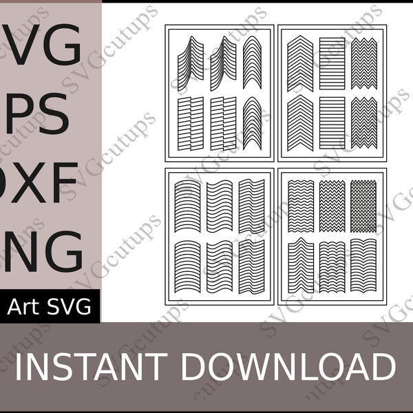 Nail Art SVG file, Classic Manicure Guides, Nail Art cut file, SVG for Cricut