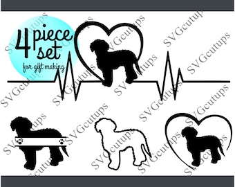 Goldendoodle decal set Svg, Cut File, Goldendoodle Dxf, Goldendoodle Eps, Goldendoodle silhouette, Goldendoodle Svg