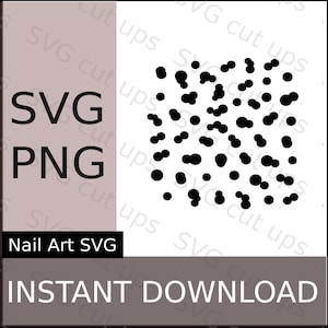 Archivo SVG de Nail Art, pegatinas de uñas de confeti, archivo de corte SVG para Cricut y máquinas de corte similares