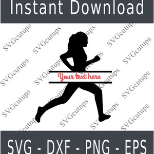 Running split monogram Svg, Runner Svg, girl running Svg, Cut file,Runner, Girl Running SVG, Running monogram , split frame