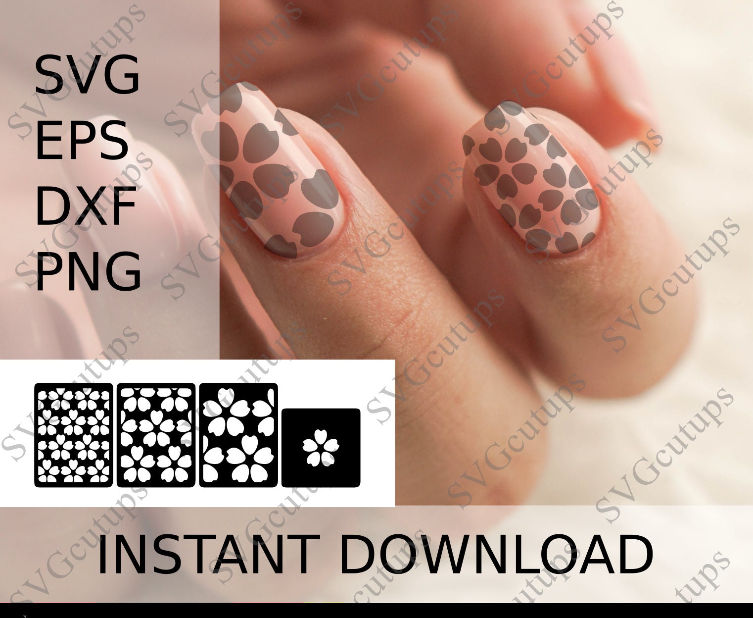 Nail Art SVG File Sakura Stencils Nail Stencils Svg Cherry - Etsy Nail Art SVG File Sakura Stencils Nail Stencils Svg Cherry - Etsy
