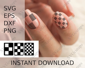 Nail Art SVG-bestand, dammen nagel vinyl stencils, nagel stencils SVG, dammen print SVG, nagel stencils gesneden bestand