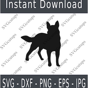 Australian cattle dog Svg, Cattle dog Svg, Blue Heeler svg, Red Heeler svg, cut file, Australian cattle dog silhouette