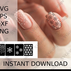 Winter Snow Flake White Nail Art Stickers Decals – MakyNailSupply