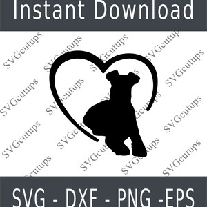 Airedale terrier svg, cut file, Airedale png, Airedale Dxf, Airedale silhouette, Airedale outline, Cute dog svg, Dog lover svg