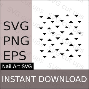 Archivo SVG de Nail Art, pegatinas de uñas triangulares bohemias, archivo de corte de pegatinas de uñas, SVG para Cricut y máquinas de corte similares