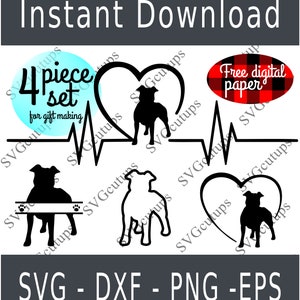 Pit Bull decal set svg, American Pit bull svg, Pit bull dxf, Pit bull png, Pit bull eps, Pit bull cut file, Pit bull Silhouette