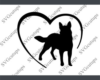 Australian cattle dog Svg, Cattle dog Svg, Blue Heeler svg, Red Heeler svg, cattle dog cut file, cattle dog silhouette