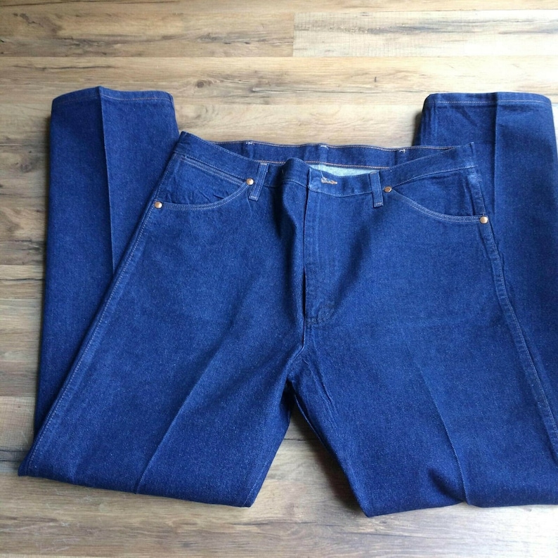 Wrangler Mens 13Mwz Original Fit Cowboy Cut Jeans Dark Denim 38 X 33