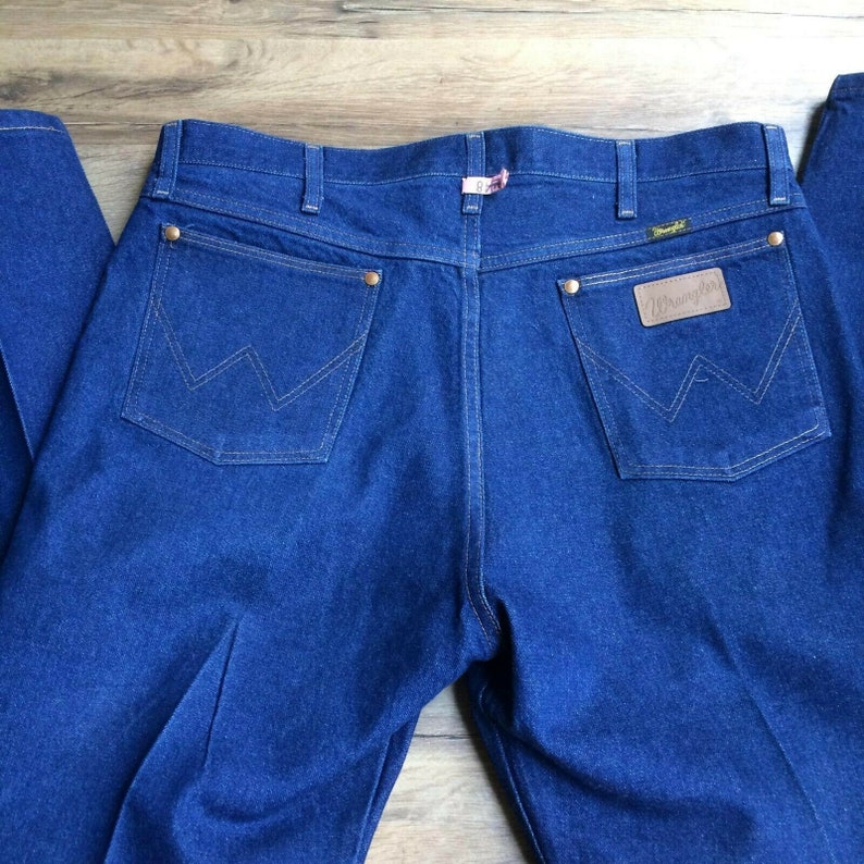 Wrangler Mens 13Mwz Original Fit Cowboy Cut Jeans Dark Denim 38 X 33