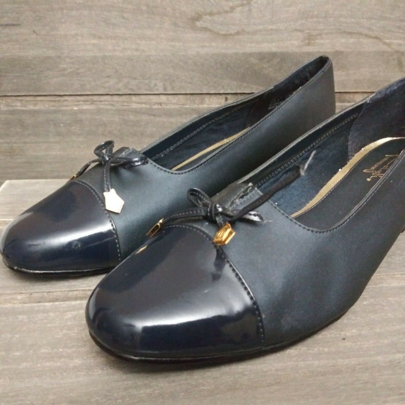 Hush Puppies Womens Size 9 M Soft Style Navy Blue Work Flats Etsy