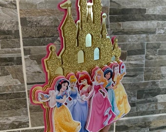 Modello di taglio SVG "DIGITAL" per cake topper Castello Principesse