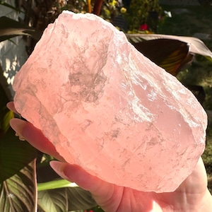 HIGH QUALITY Rose Quartz Crystal Large Rose Quartz Chunk Pink Crystal Large Raw Crystal Raw Rose Quartz Crystal Healing Gift Crystal Decor