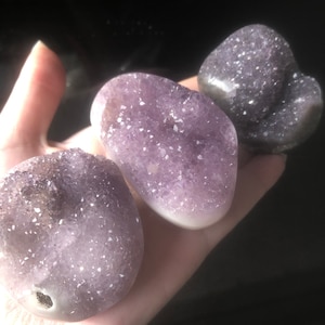 HIGH QUALITY Amethyst Geode Amethyst Palmstone Crystal Geode Sugar Druzy Amethyst Sugar Druzy Natural Crystal Uruguay Amethyst Crystal