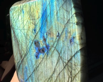 FULL FLASH LABRADORITE Blue Labradorite Specimen Labradorite Self Standing Labradorite Natural Labradorite High Flash Labradorite Tower