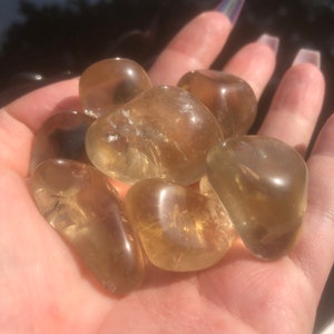 HIGH QUALITY Genuine Citrine Tumbled Crystal Natural Citrine Tumbled Stone Citrine Real Unheated Polished Citrine Tumbled Brazilian Citrine