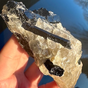 RAW BLACK TOURMALINE Quartz Tourmaline Crystal for Protection Stone Raw Tourmaline Raw Tourmalined Quartz Matrix Crystal Specimen Tourmaline