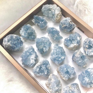BLUE CELESTITE Cluster Raw Celestite Geode High Quality Celestite Cluster Celestite Crystal Blue Crystal Chunks Gemmy Celestite Blue Stone
