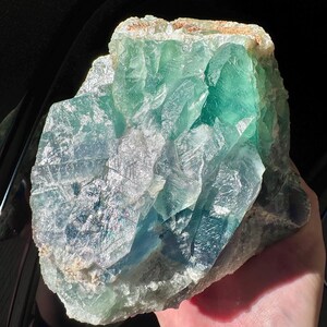 DURANGO FLUORITE Large Fluorite Crystal Statement Piece Fluorite Mexico Fluorite Free Form Fluorite White Purple Blue Fluorite Raw Crystal image 2