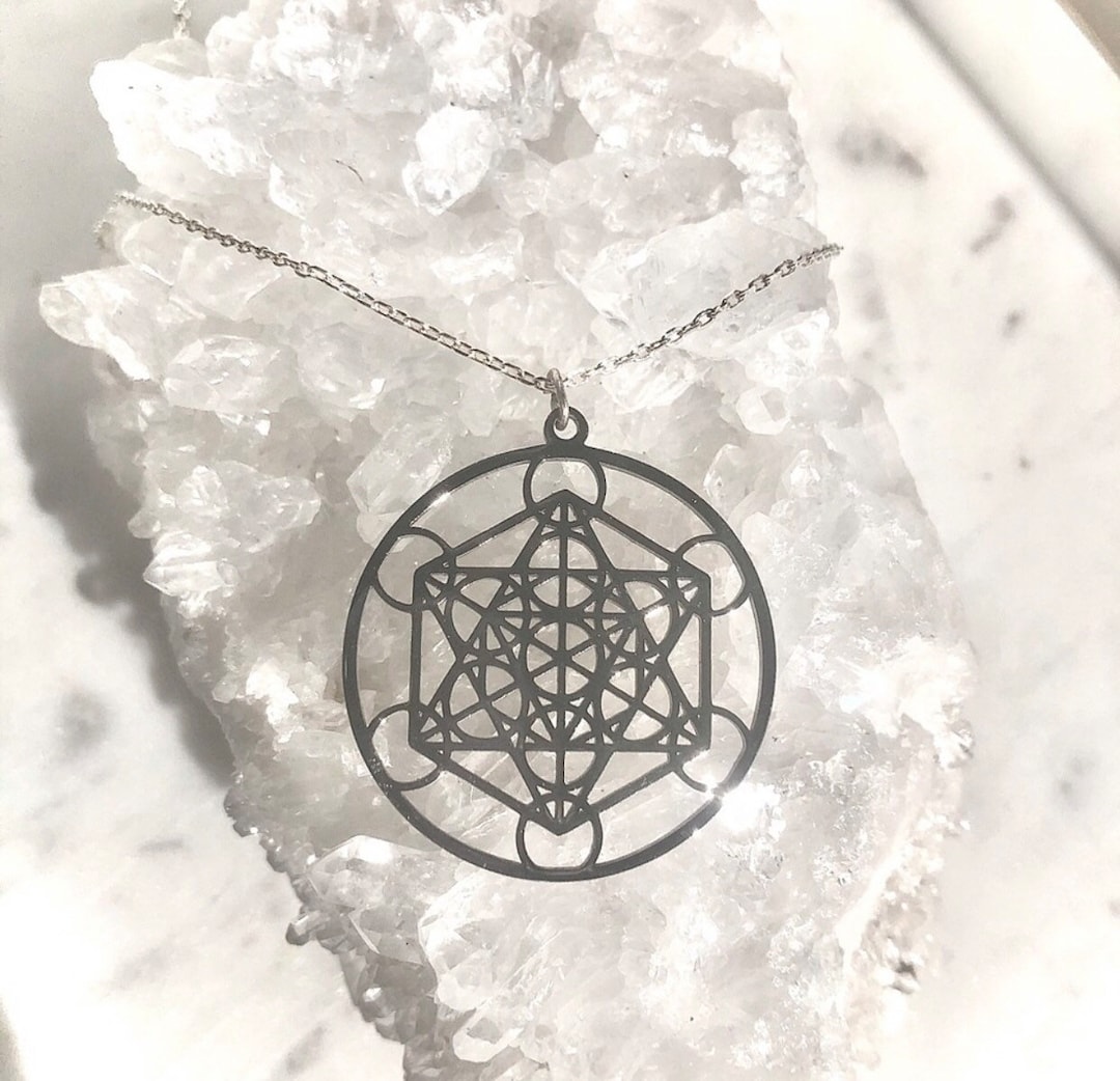 STAINLESS STEEL Metatron Necklace Silver Metatron Angel Symbol Etsy