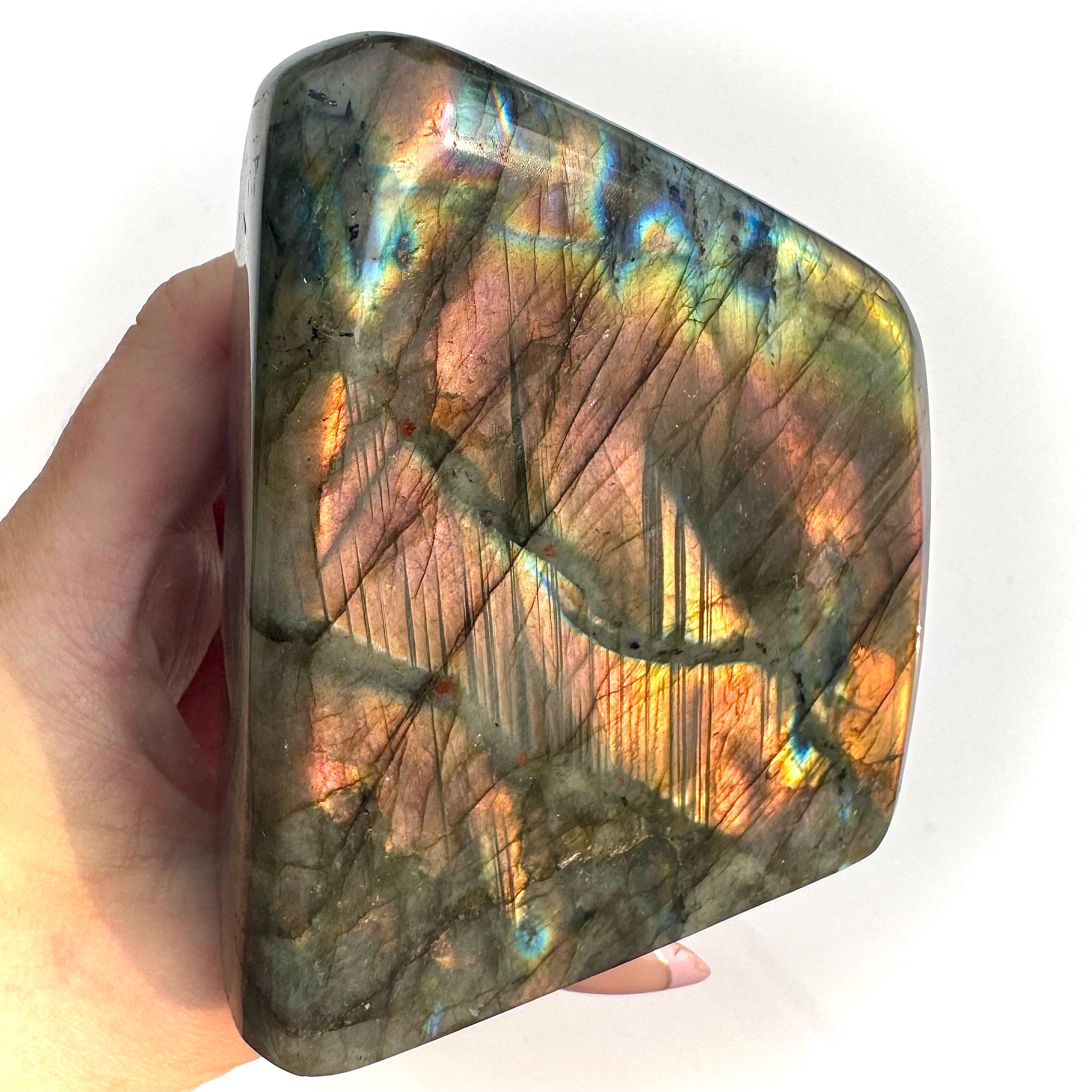 ピンクラブラドライト 自立型ラブラドライト ピンクラブラドライト