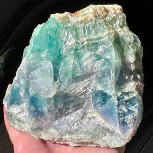 DURANGO FLUORITE Large Fluorite Crystal Statement Piece Fluorite Mexico Fluorite Free Form Fluorite White Purple Blue Fluorite Raw Crystal image 1